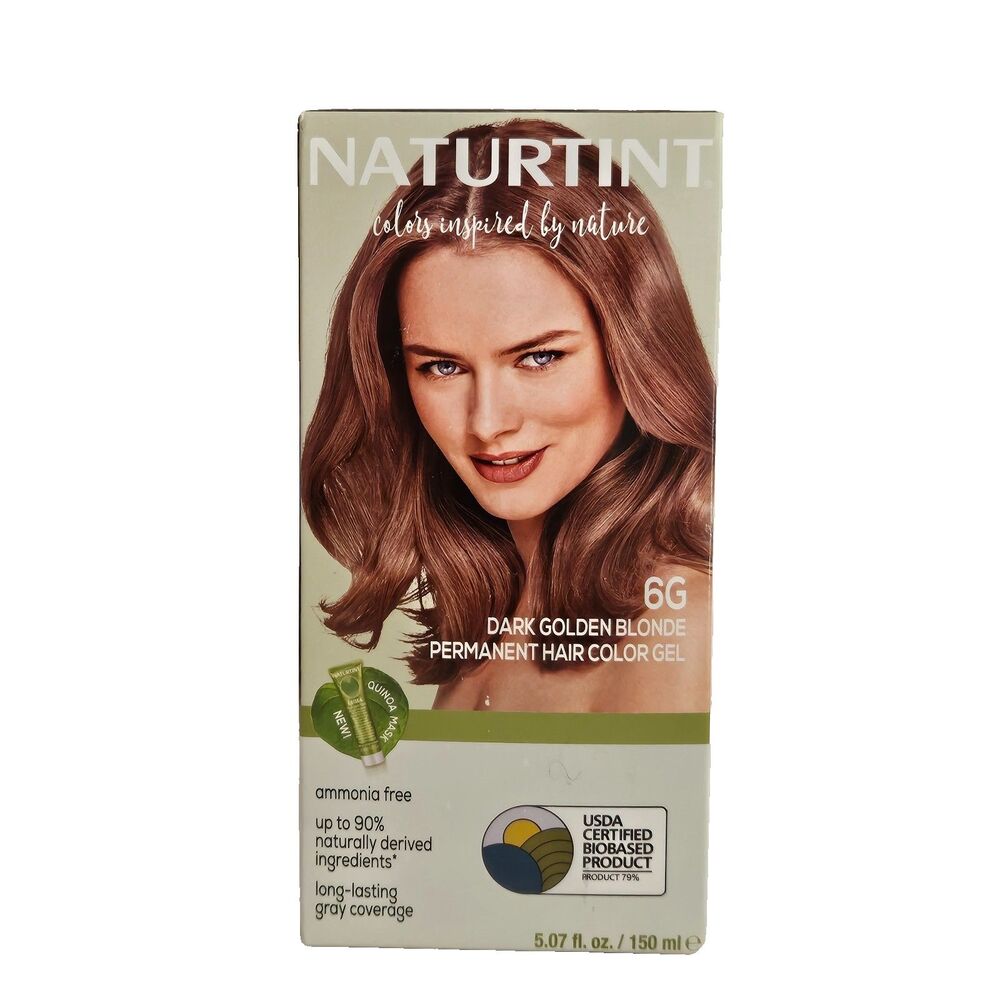 Naturtint Permanent Hair Color Dark Golden Blonde 6G Ammonia Free Exp 05/2029
